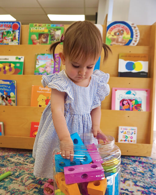 Italian immersion toddler classes. Drop-in from 1 to 3 years-old